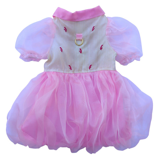 Pink Combination Dress Barong