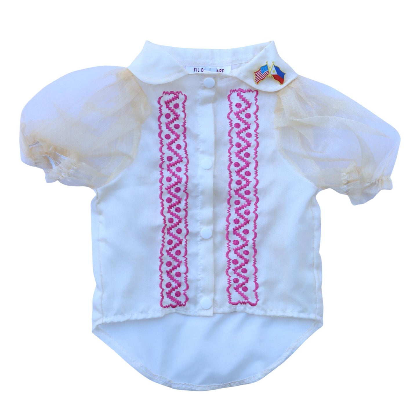 Cream Pink Ladies Barong