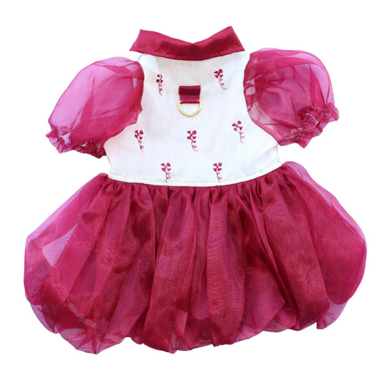 Maroon Combination Dress Barong