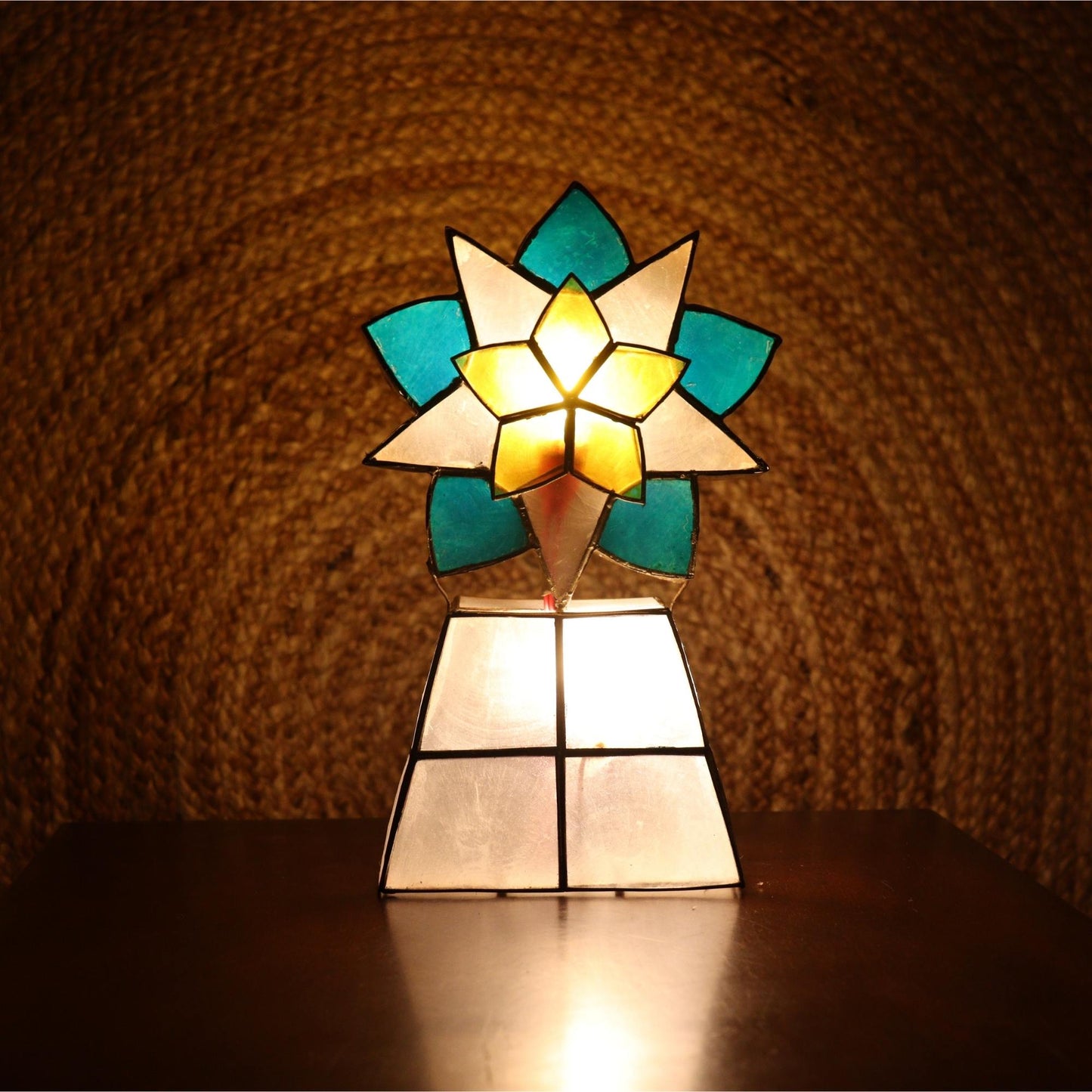 Capiz Mesa Table Lamp – 10" (Multi-Color)