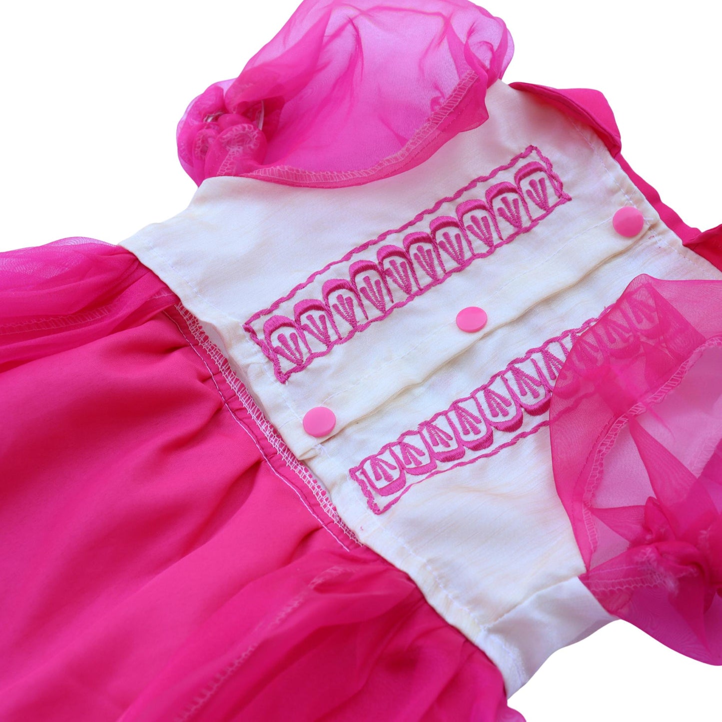 Fuchsia Combination Dress Barong