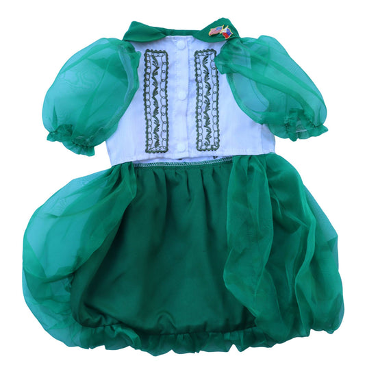 Green Combination Dress Barong