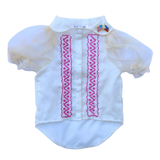 Cream Pink Ladies Barong