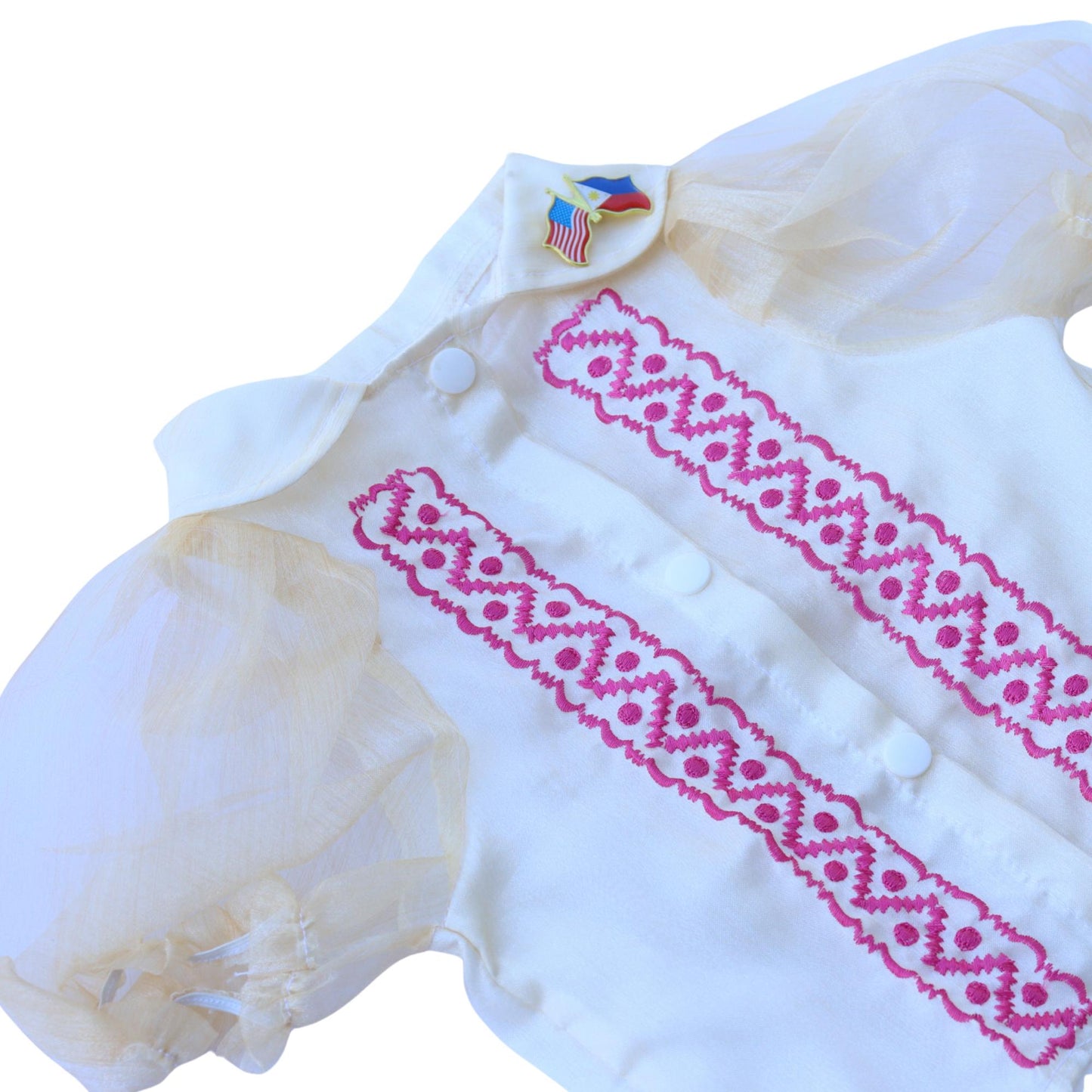 Cream Pink Ladies Barong
