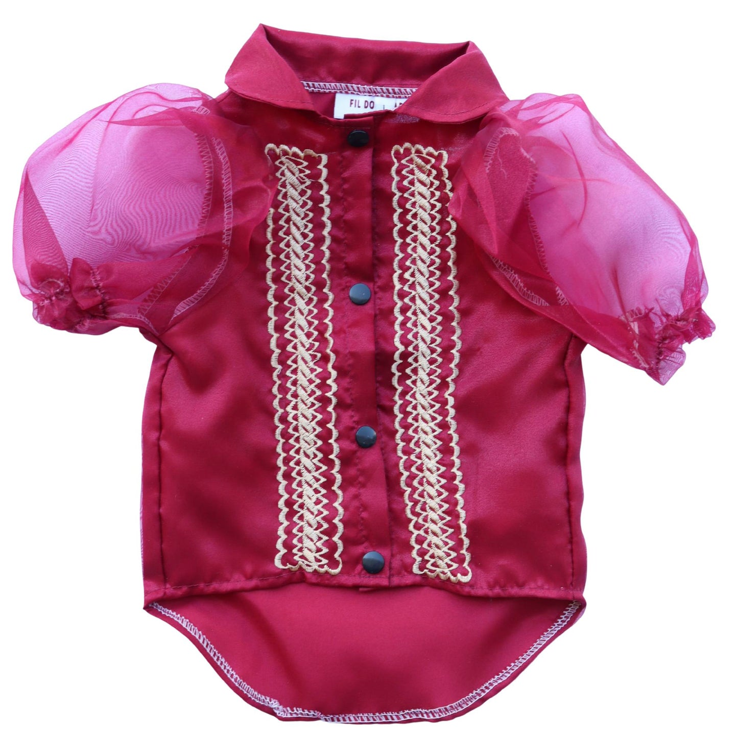 Maroon Ladies Barong