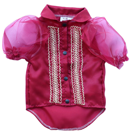 Maroon Ladies Barong